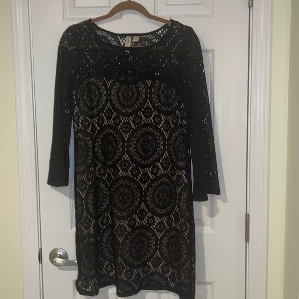 Black Lace Sheer Dress